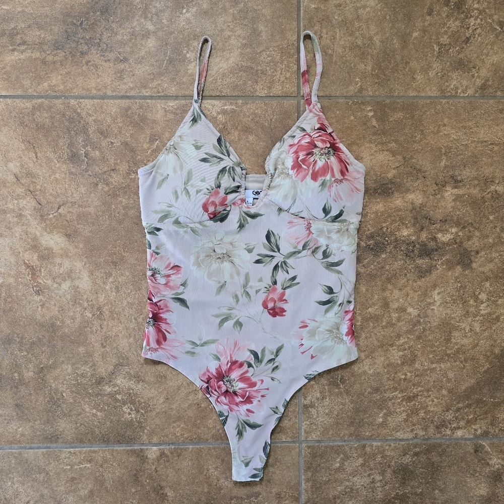 Multicolored | GBG | Floral Thong Bodysuit